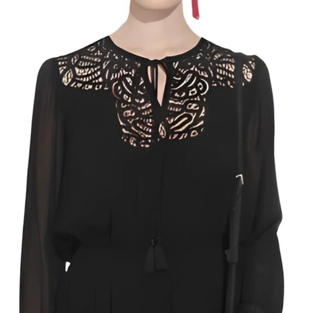 kate spade lace silk sheer blouse XS EUC - Picture 2 of 9